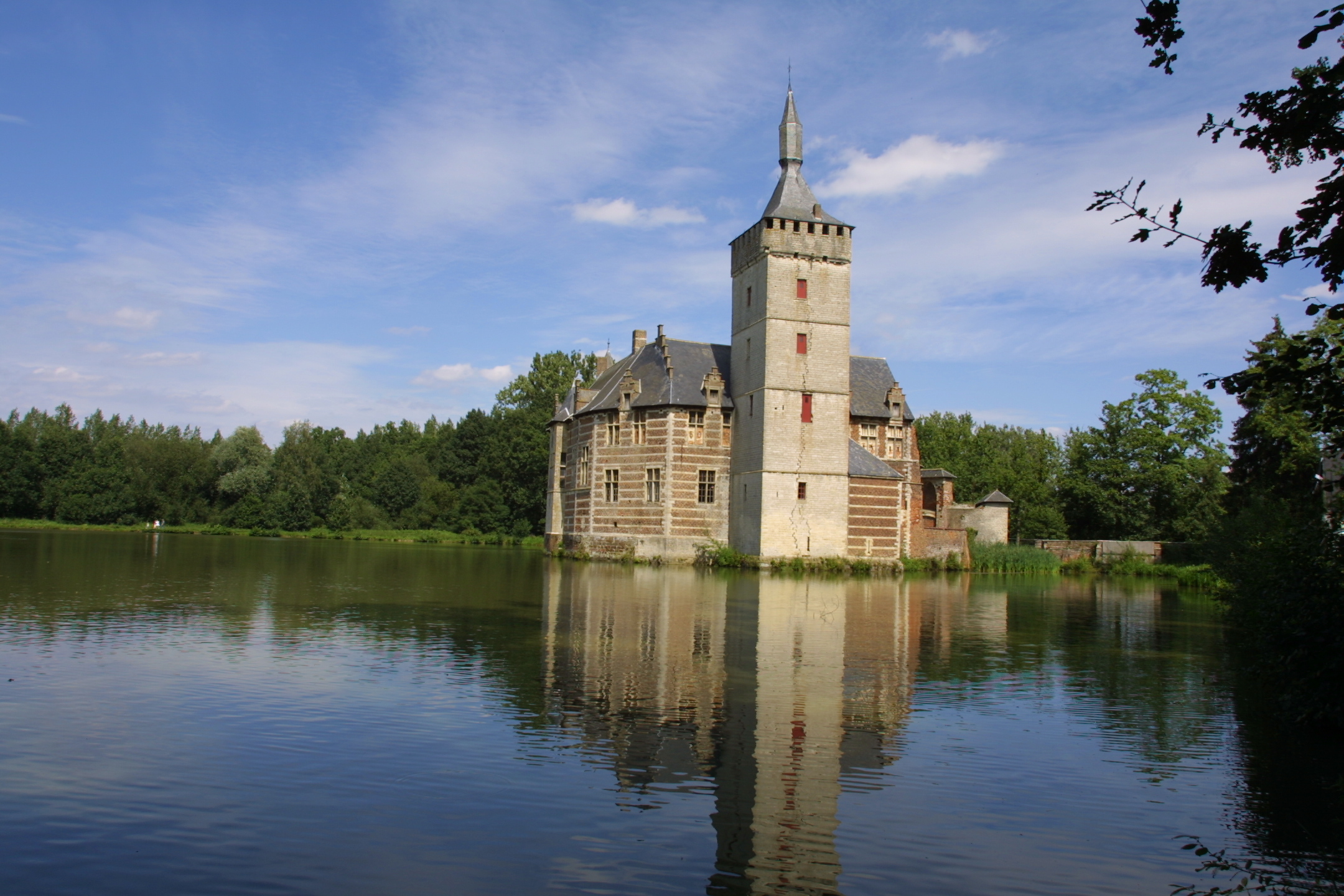 Kasteel van Horst in het water