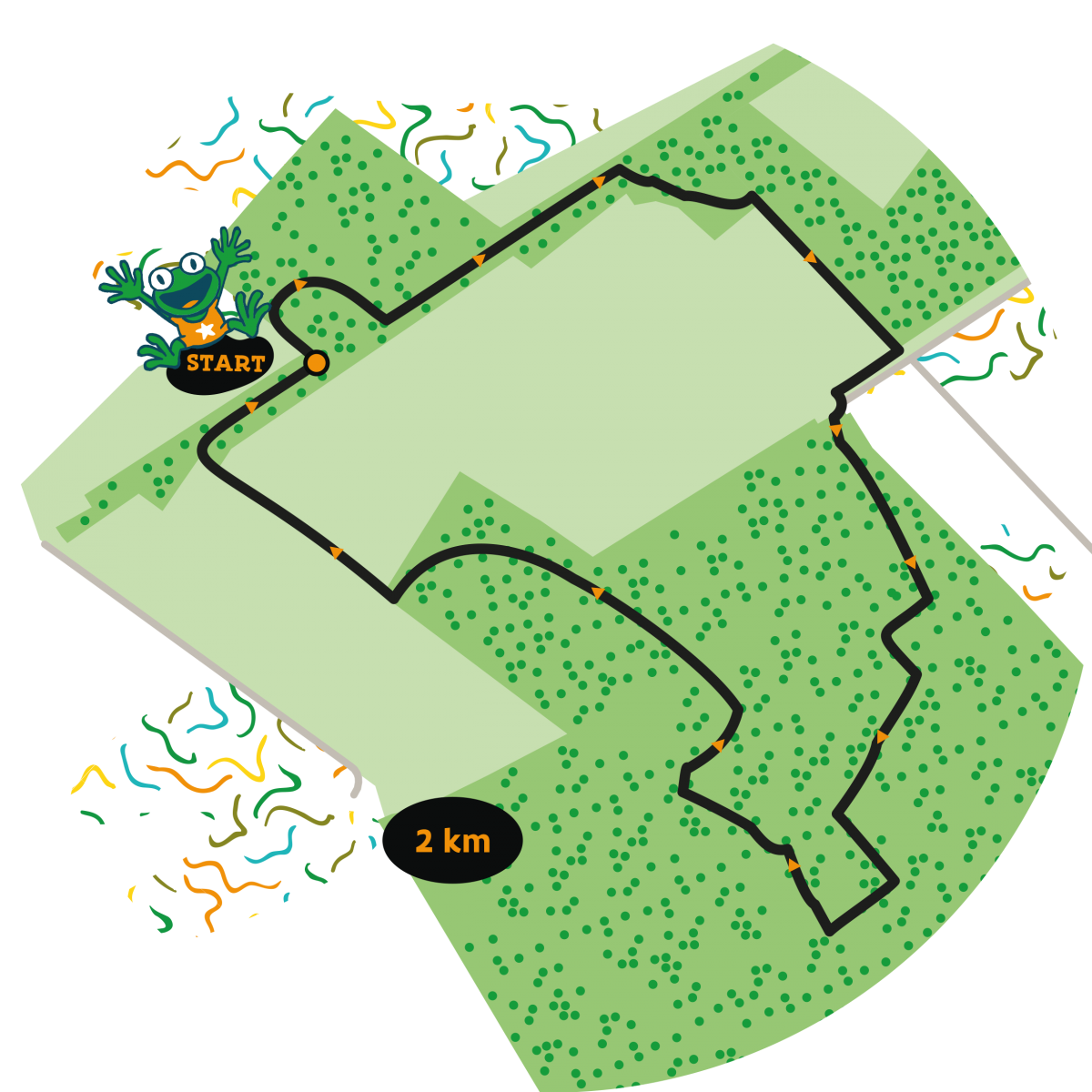 Uitgestippelde route van multimovepad Brasschaat