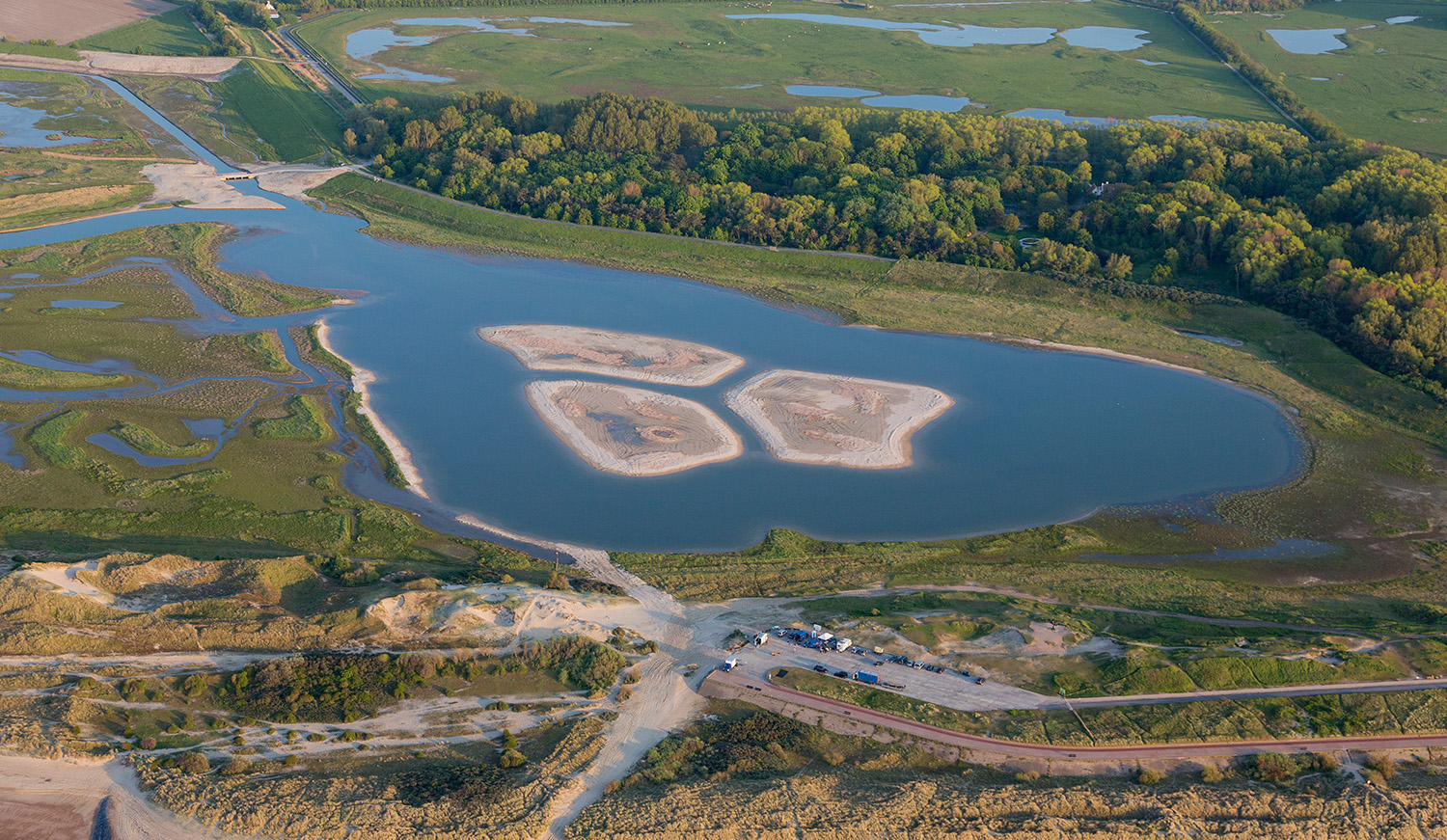 Luchtbeeld broedeilanden