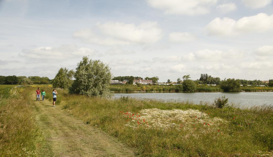 zicht op het landscha^p