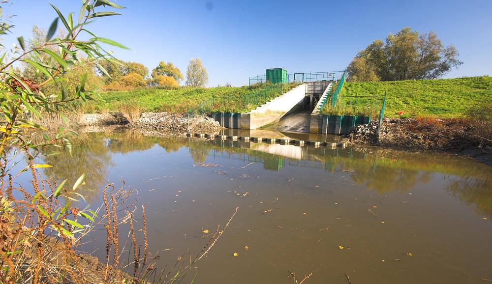 zicht op de stuw