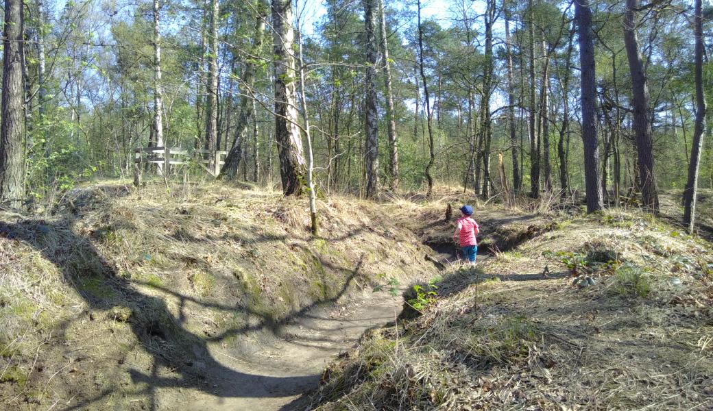 loopgravenpad in Mastenbos 