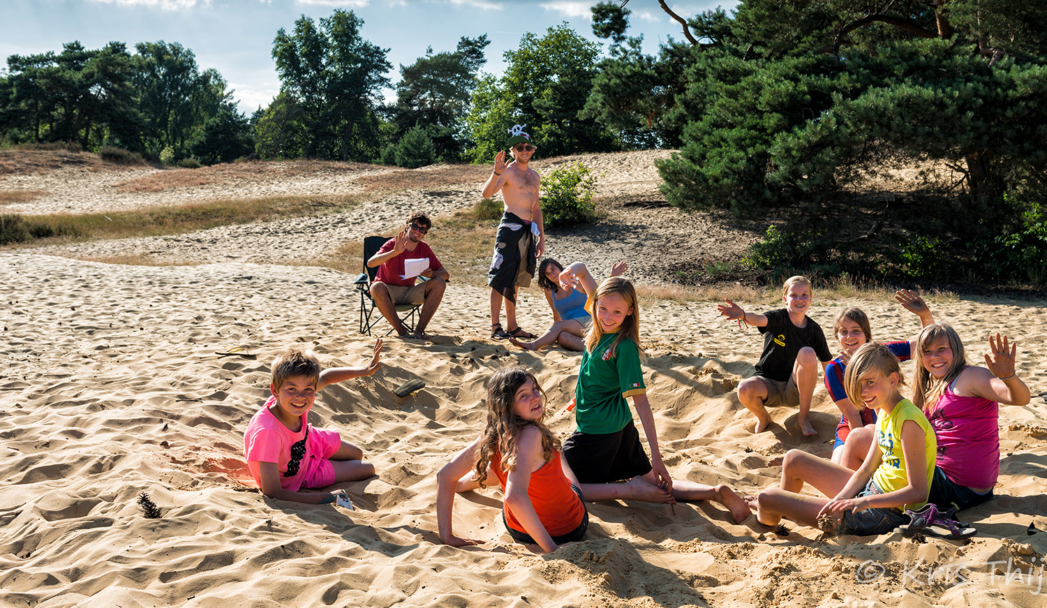 Kinderen in de duinen